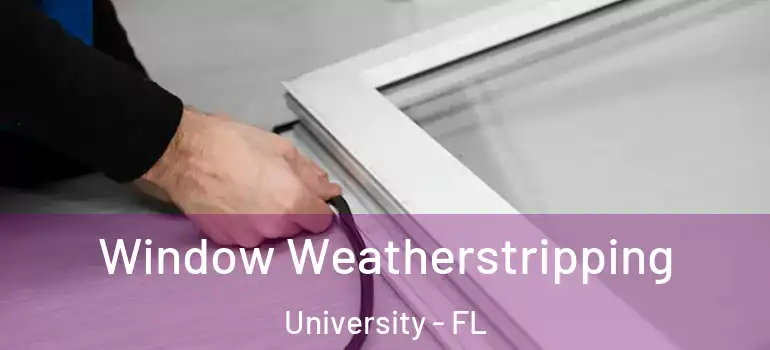 Window Weatherstripping University - FL